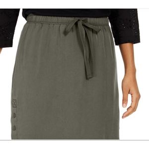 Style & Co Skort da Donna Verde in Tencel Taglia XS, Pantaloncini in Poliestere con Coulisse e Decorazione a Bottoni, Traspiranti in Spandex per la Palestra - Product Image 2