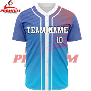 Maillot de baseball personnalisé de haute qualité, chemise à boutons, sport, nom personnalisé cousu - Product Image 3