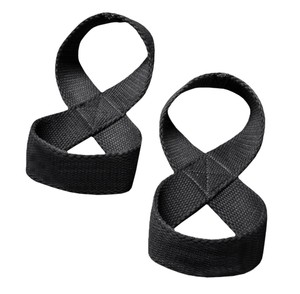 Sangle de musculation en coton de haute qualité personnalisable en forme de 8, respirante, antidérapante, fermeture élastique pour soulever des poids morts - Product Image 6