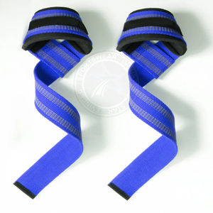 Nuevas correas de muñeca de algodón para gimnasio Fitness en Figura 8 Diseño para levantamiento de pesas Logotipo personalizado antideslizante ajustable resistente disponible - Product Image 4