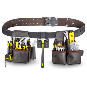 100% High Quality Custom Sizes Heavy Duty Leather Tool Kit <b>Belt</b> Made in Pakistan for <b>Gardening</b> & Electrician Tool Bag - Product Image 6