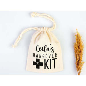 Bolsa Personalizada para Kit Antiresaca de Algodón Orgánico, Recuerdos de Fiesta, Impresión Personalizada para Promoción, Embalaje, Recolección de Polvo - Product Image 1