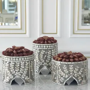 Plateau de luxe en nacre de chocolat arabe, plateau de service pour gâteau en nacre EID fabriqué au Vietnam, nouveauté - Product Image 2