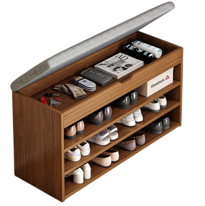 Wood <b>Shoe</b> <b>Rack</b> Organizer Multi Tier Open Shelf <b>Storage</b> Cabinet for Living Room Entryway Home - Product Image 1