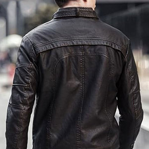 Chaqueta de Cuero de Oveja Genuino para Hombre, Diseño Moderno, Nueva Colección, Calidad Premium, Bordado Frontal, Resistente al Viento, Ecológica - Product Image 4