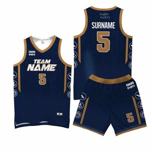 Directement de la marque Engro Sports Maillot de basket-ball à sublimation double face réversible marron personnalisé - Product Image 2