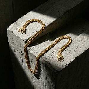 Premium imperial Gold Tone Cuban Link Chain High Polish Interlocking Links <b>Statement</b> <b>Necklace</b> Luxury Fashion Jewelry - Product Image 4