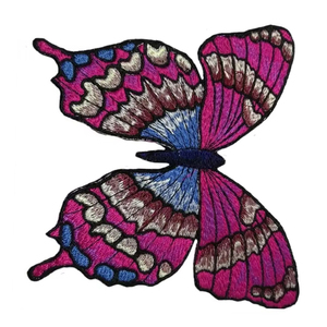 Patch brodé style papillon en tissu sergé, patchs brodés de créateur thermocollants pour chemises, patch brodé - Product Image 6