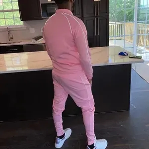 Survêtement d'hiver unisexe en molleton technique de coton respirant avec logo imprimé par transfert thermique personnalisé OEM, style streetwear décontracté, deux pièces - Product Image 6