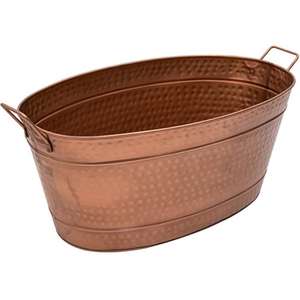 Cubo de Bebidas Grande Martillado, Contenedor de Alimentos Antiguo, Lata Metálica para Cerveza y Whisky, Cubos Enfriadores, Cubo de Hielo Extra Grande Personalizable, Dorado - Product Image 5