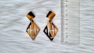 Pendientes de Aro Largos de Cuerno Natural de Calidad Vintage con Perlas Colgantes, Estilo Religioso Clásico para Fiestas y Bodas - Product Image 2