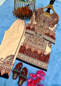 New Rayon Elegant Color Kurta Pant Dupatta Suit Set Fully <b>Stitched</b> Casual Wear Traditional Dress Floor-Length Lace <b>Decoration</b> - Product Image 2