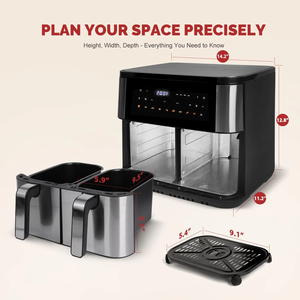 10QT Dual <b>Air</b> <b>Fryer</b> with Digital Touchscreen & <b>Smart</b> Sync Function - Product Image 2