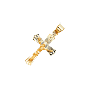 Lujo 14K chapado en oro amarillo circón corte brillante crucifijo colgante niños cristiano inspirado corazón moda encantos - Product Image 2