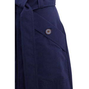 Vintage <b>Navy</b> Gabardine <b>Wrap</b> Skirt with Adjustable Empire Waist - Product Image 2
