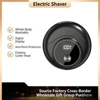 Mini Afeitadora Rotatoria Dual Flotante Magnética con Pantalla LED, Lavable, Recargable por USB, para Viajes, Anti-Pellizcos, Compacta, para Barba