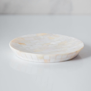 Coquilles de capiz rondes porte-savon porte-savon nacré porte-vaisselle accessoire de bain nacre - Product Image 5