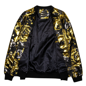 Blouson Bomber Homme Hiver Style Mode Uni Simple Personnalisé Dernières Tendances Vente en Gros - Product Image 3