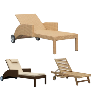 Chaise longue de plage portable et légère chaise de patio personnalisée pour l'extérieur lit de repos avec baldaquin mobilier extérieur - Product Image 6