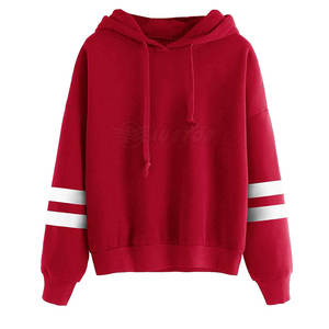 Sweats à capuche pour femmes avec impression de logo personnalisé du service OEM vente en gros de sweats à capuche pour femmes avec contraste de couleur - Product Image 1