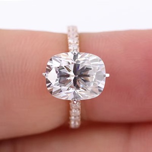 สง่างามสำหรับผู้หญิงแหวนเพชรรูปวงรีทรงรีที่ปลูกบนท้องฟ้าสำหรับผู้หญิง-ขายส่งเครื่องประดับ DS0035 - Product Image 3