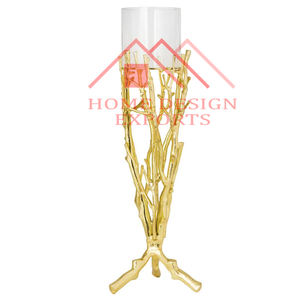 Table <b>Top</b> Centerpieces Home Decorations for Home Hotels & Restaurants Latest Home Decor Gold Aluminium Candle Stands - Product Image 4
