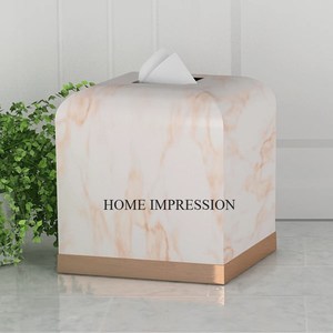 Tissu en marbre rose naturel de forme carrée meilleure vente de produit boîte à mouchoirs en marbre à bas prix pour la fabrication pour l'approvisionnement en vente - Product Image 1