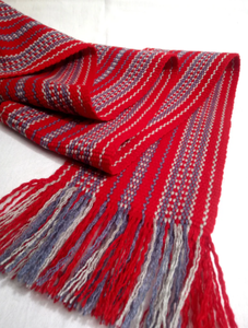 Ceinture tissée ukrainienne extra large, écharpe rouge de cosaque, ceinture ethnique faite à la main pour cadeau unisexe - Product Image 6