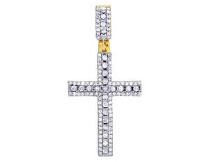 Bijoux en diamant Moissanite de luxe classique en pendentifs croix en argent sterling S925 pour hommes femmes - Product Image 1