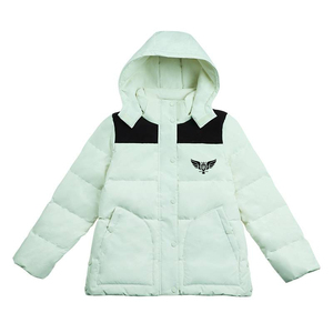 Blouson d'aviateur d'hiver décontracté en satin tissé avec logo ODM imperméable et respirant coupe-vent solide pour bébé fille et garçon - Product Image 5