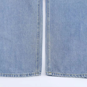 Pantalon en denim personnalisé Cargo pour femmes Jean en coton Jeans baggy délavé à la lumière Pantalon streetwear ample - Product Image 5