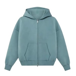 New Latest Design of College Zipper Printed High Quality Custom Made 100% Cotton Solid Knitted <b>Lined</b> Winter <b>Hoodie</b> - Product Image 1