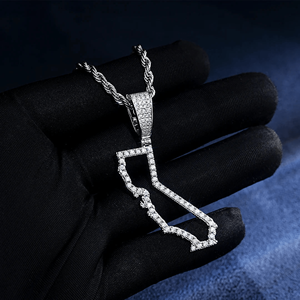 Colgante Personalizado con Nombre en Aleación Chapada en Oro con Diamantes CZ para Hombre - Product Image 4