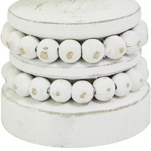 Bougeoir en bois au design fait à la main avec fini blanc parfait pour la décoration intérieure et la décoration de festival Accent d'éclairage élégant - Product Image 6