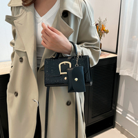 Tas Selempang PU Fashion Model Terbaru Musim Dingin untuk Wanita, Tas Bahu/Crossbody dengan Bukaan Terbuka dan Dompet Kecil