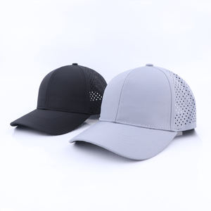 Casquette de sport en maille découpée au laser à 6 panneaux Casquette de baseball en polyester - Product Image 5