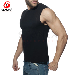 OEM Men's Cotton Tank Top Quick Dry Gym Fitness <b>Singlet</b> Workout Muscle Bodybuilding Top Custom Print Stringer Workout <b>Running</b> - Product Image 2