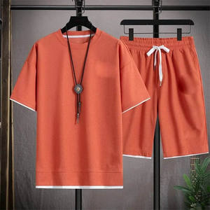 Sudadera Camiseta Conjunto corto Chándal Ropa de verano Pieza 2 Camiseta de sudor y pantalones cortos Conjunto para hombres FIGHTER BRO - Product Image 3