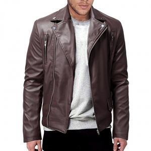 Veste en cuir pour homme, couleur unie, décontractée, streetwear, nouvelle veste en cuir confortable pour homme, taille adulte, motif uni disponible - Product Image 2