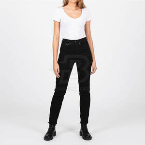 Pantalones vaqueros de estilo recto para mujer de diseño personalizado OEM, característica transpirable, precio razonable, logotipo personalizado, cintura, última ropa de calle - Product Image 3