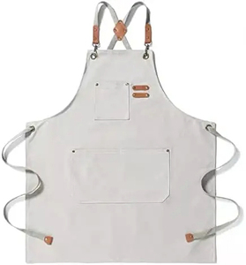 Thick Canvas Crossed Shoulder Strap Polycotton <b>Apron</b> Waterproof and Oil Resistant <b>Kitchen</b> Cooking <b>Apron</b> Gardening <b>Apron</b> - Product Image 4