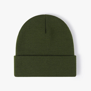 Wholesale Plain Beanie Hat Rib Knit <b>Winter</b> <b>Cap</b> Unisex Soft Warm Stretch Skull <b>Cap</b> Custom Logo Supplier Hat - Product Image 2