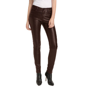 Pantalones Cargo de piel de oveja auténtica y de alta calidad para mujer, pantalones informales de tela de PU de verano, planos y transpirables, 100% al por mayor - Product Image 4