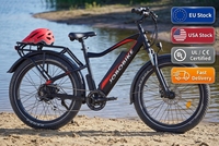 Vélo Électrique Tout-Terrain à Pneus Larges, Batterie au Lithium, Cadre en Alliage d'Aluminium, Suspension Avant, Fabrication OEM, Disponible en Entrepôt UE/US