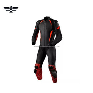 Nouvelle arrivée Combinaison de course moto unisexe haut de gamme personnalisée, une pièce, en cuir/Cordura, protection CE, imperméable - Product Image 6