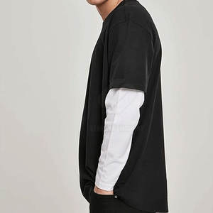 เสื้อยืดสองชั้นผ้าฝ้ายผสมให้ความรู้สึกนุ่มและดูทันสมัยสำหรับฤดูใบไม้ผลิและฤดูใบไม้ร่วง - Product Image 4