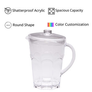 [Holar] Taiwán hizo 1700 ml diseño a prueba de derrames plástico transparente manejado bebida agua Fidge jarra - Product Image 3