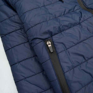 Custom 2024 Winter Men Hooded Canvas Stand Collar Cotton <b>Padded</b> Puffer <b>Jacket</b> Wholesale Plus Size Windproof Fashion - Product Image 3