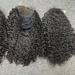 HD Lace Closure 5by5 Virgin Vietnam Cabello humano Birmano Cabello rizado 16 pulgadas - Product Image 1