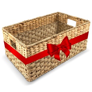 Panier de rangement tissé en jacinthe d'eau et en herbe de mer, panier de rangement fait à la main, vente en gros, écologique, fabriqué au Vietnam - Product Image 1